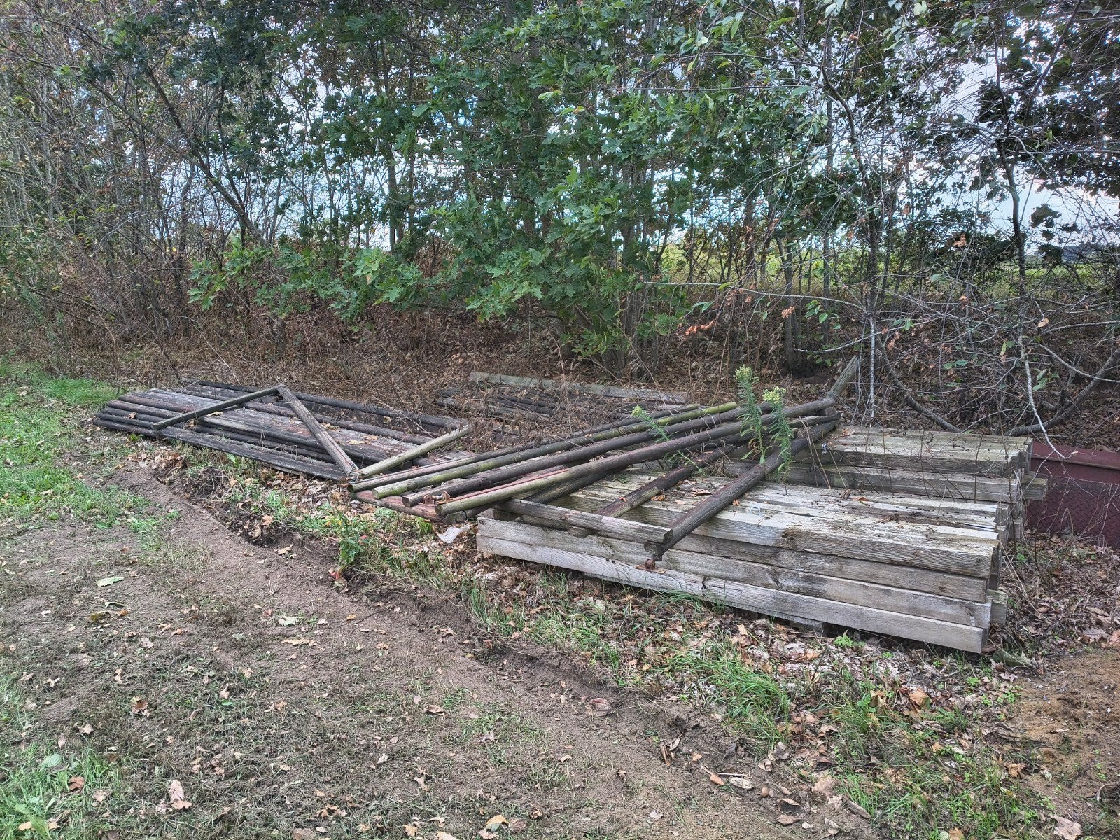 paardenbak hekwerk afrastering, 6 m³ of meer, Ophalen, Overige houtsoorten