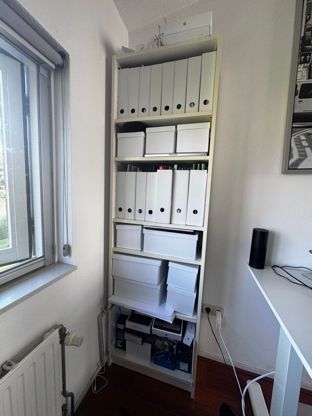 Witte boekenkast, Ophalen, Minder dan 50 cm, Gebruikt, 200 cm of meer