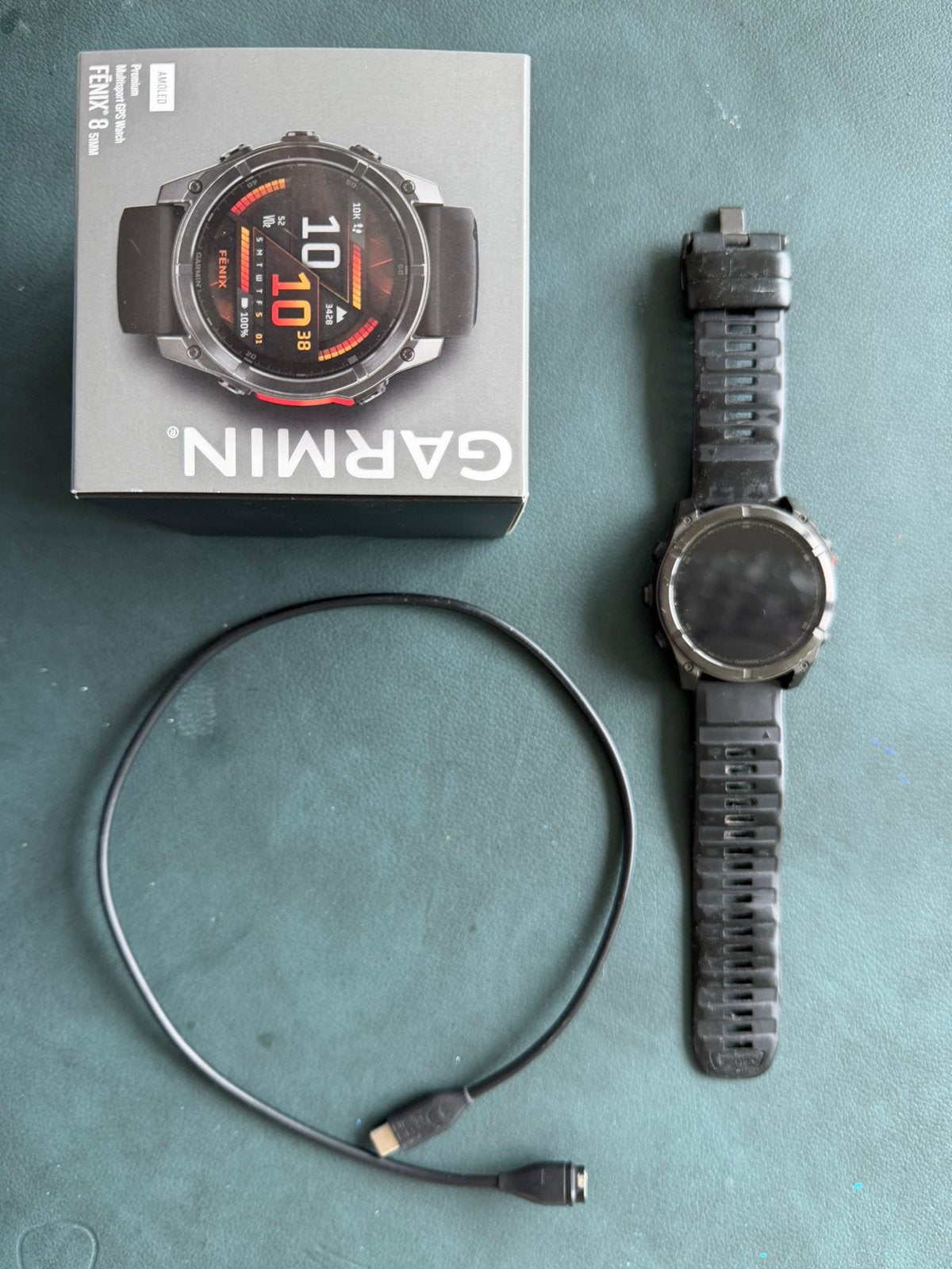 Garmin Fenix 8 AMOLED 51mm zwart – met doos en factuur, Ophalen, Zwart, Zo goed als nieuw, GPS