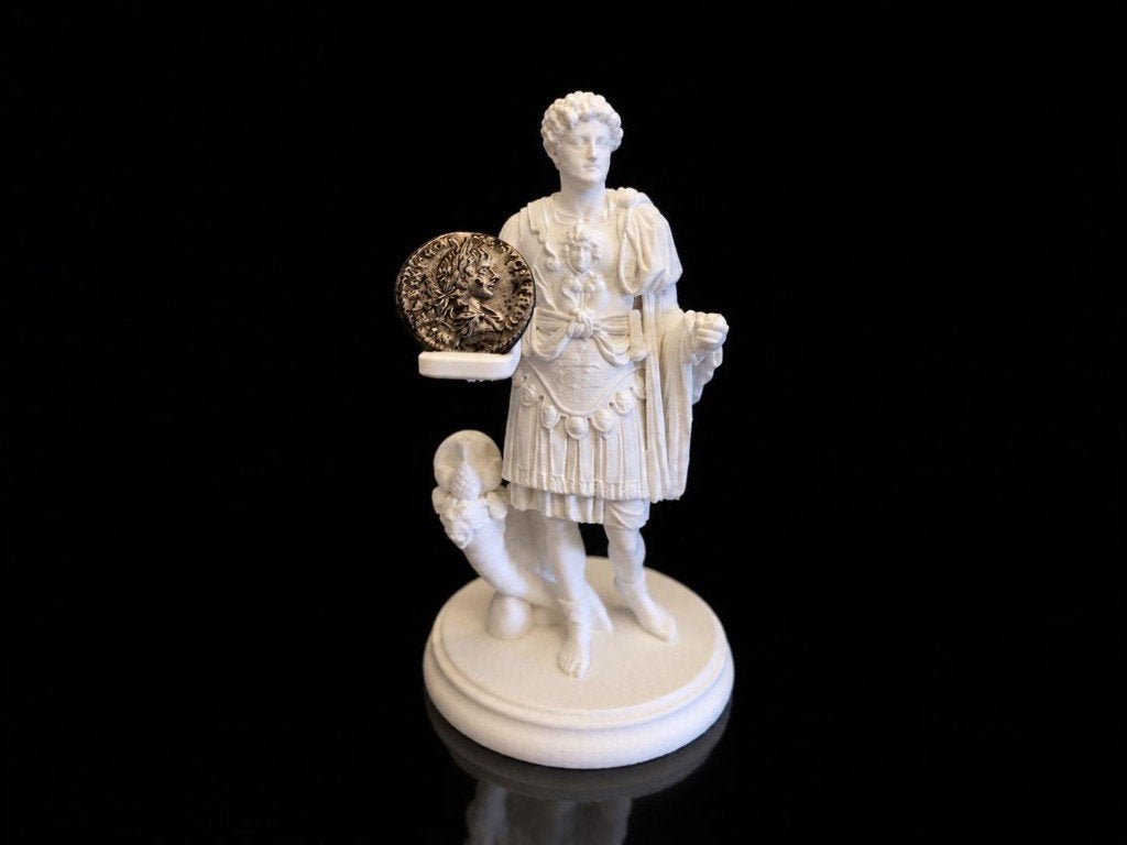 Marcus Aurelius muntdisplay | Romeins zilver denarius, Ophalen of Verzenden, Overige landen, Losse munt, Zilver