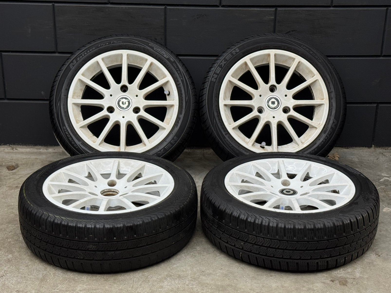 Originele 15 inch Smart ForTwo 3x112 Breedset 155/60 175/55, Auto-onderdelen, Banden en Velgen, Ophalen, ., Banden en Velgen, .