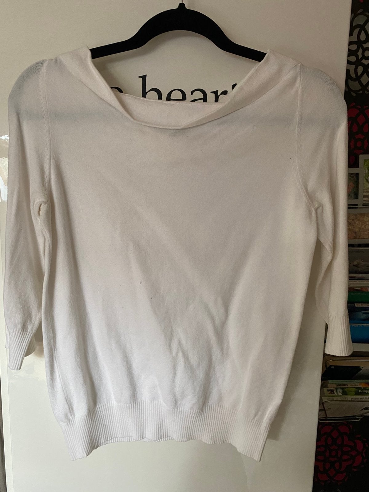 Benetton witte trui top off shoulder maat L 40 wit, Maat 38/40 (M), Wit, Ophalen of Verzenden, Zo goed als nieuw