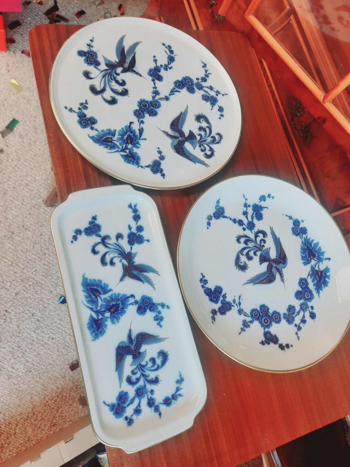 Vintage / Brocante Schumann Arzberg ECHT COBALT schalen met, Ophalen of Verzenden
