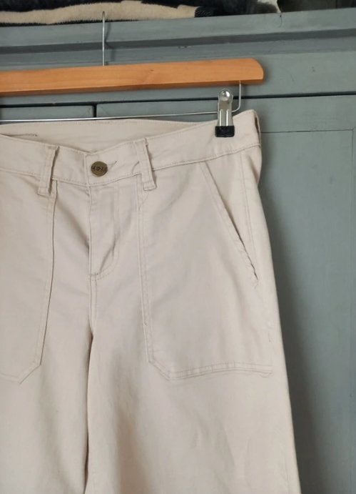 Trendy Ze-Ze Wide Leg Broek met Opgestikte Zakken  Maat 36, Beige, Ze-Ze, Ophalen of Verzenden, Zo goed als nieuw