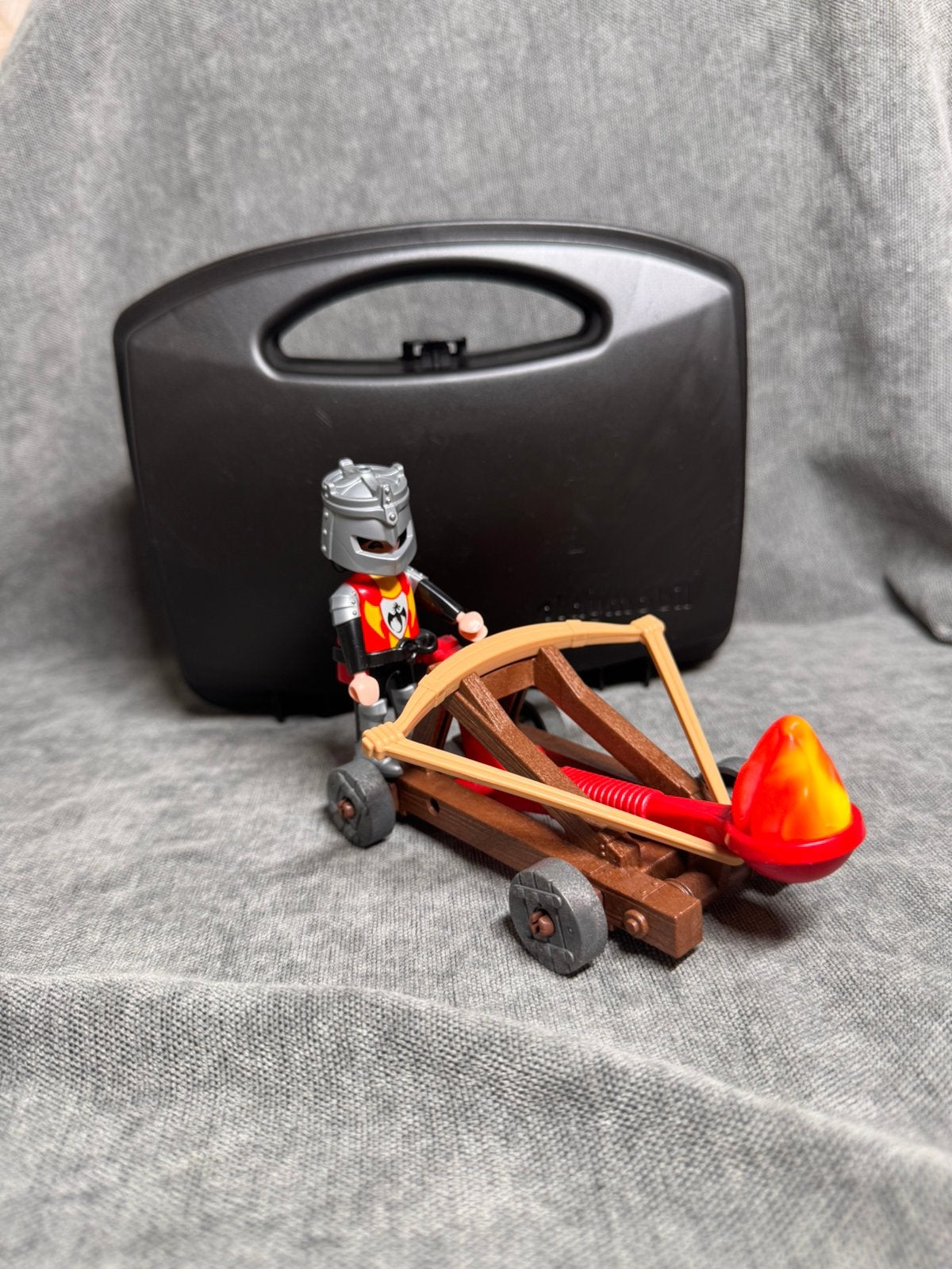 Playmobil Knights Katapult – Meeneemkoffer 9106, Ophalen of Verzenden, Zo goed als nieuw, Complete set