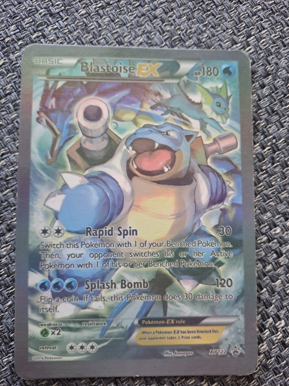 Pokémon Blastoise EX XY122 Full Art Foil Kaart, Verzenden, Gebruikt, Losse kaart, Foil