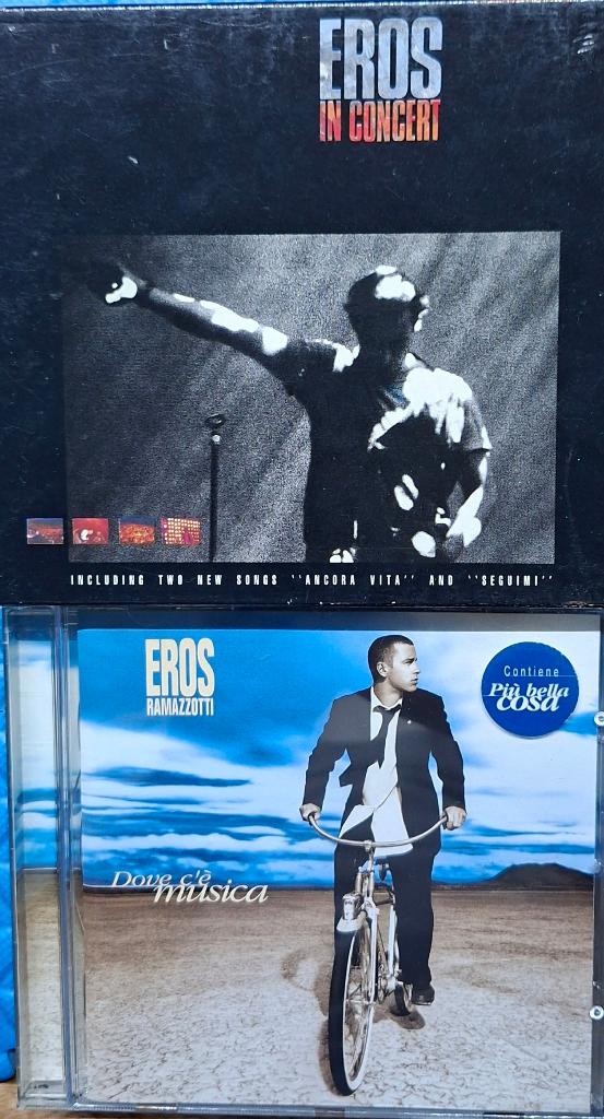 Eros Ramazzotti In concert 2cd + Dove ce musica, Ophalen of Verzenden, Zo goed als nieuw