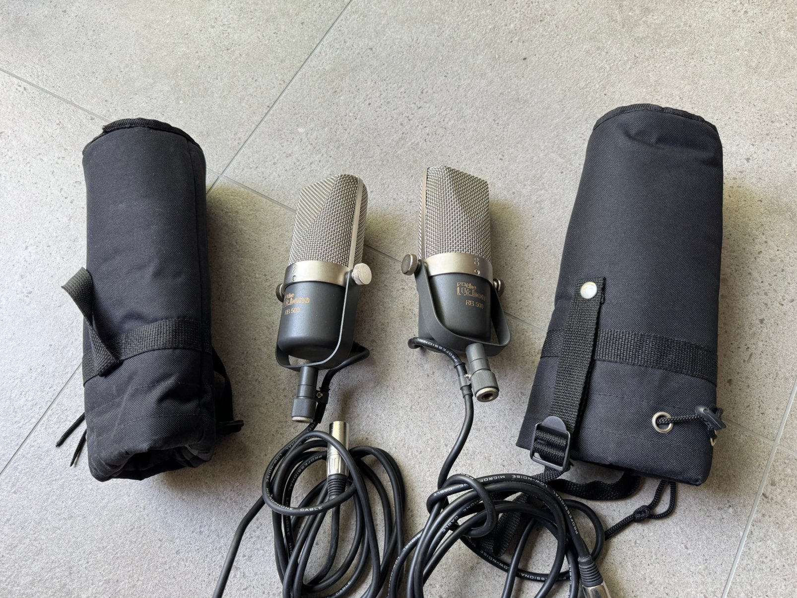 2x t.bone RB 500 Ribbon Microfoons incl. tassen, Muziek en Instrumenten, Microfoons, Ophalen of Verzenden, Zo goed als nieuw, Studiomicrofoon