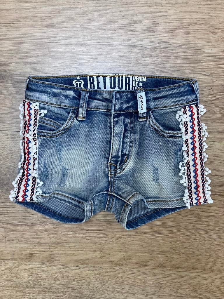 Retour korte jeans - maat 104, Kinderen en Baby's, Kinderkleding | Maat 104, Zo goed als nieuw, Meisje, Broek, Ophalen of Verzenden