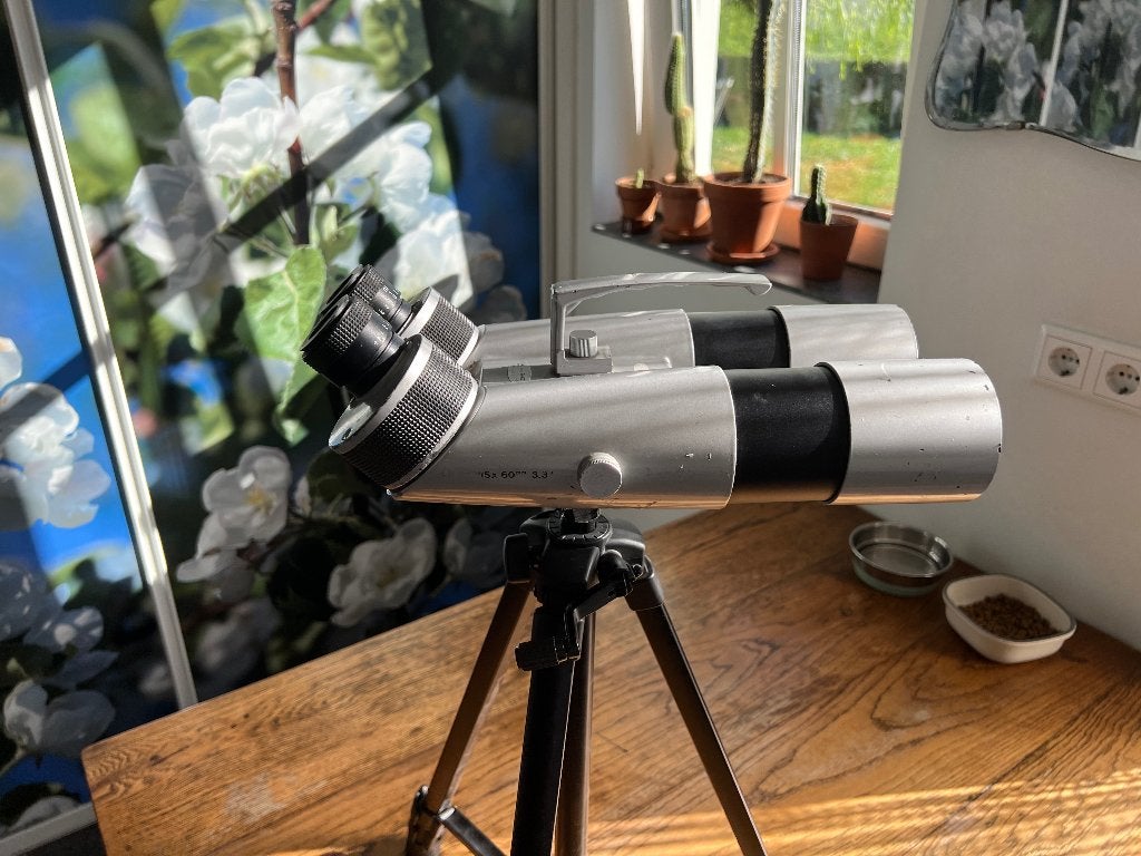 Sterrenkijker / veldkijker Miyauchi Japan. 250€, Gebruikt, Met statief, Minder dan 80 mm, Spiegeltelescoop (reflector)