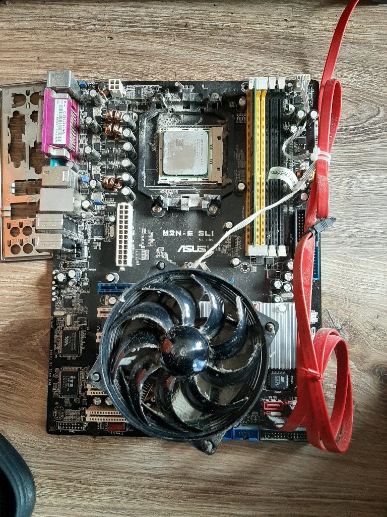 Amd moederbord incl processor en ram, Ophalen, Gebruikt, Socket AM2, AMD