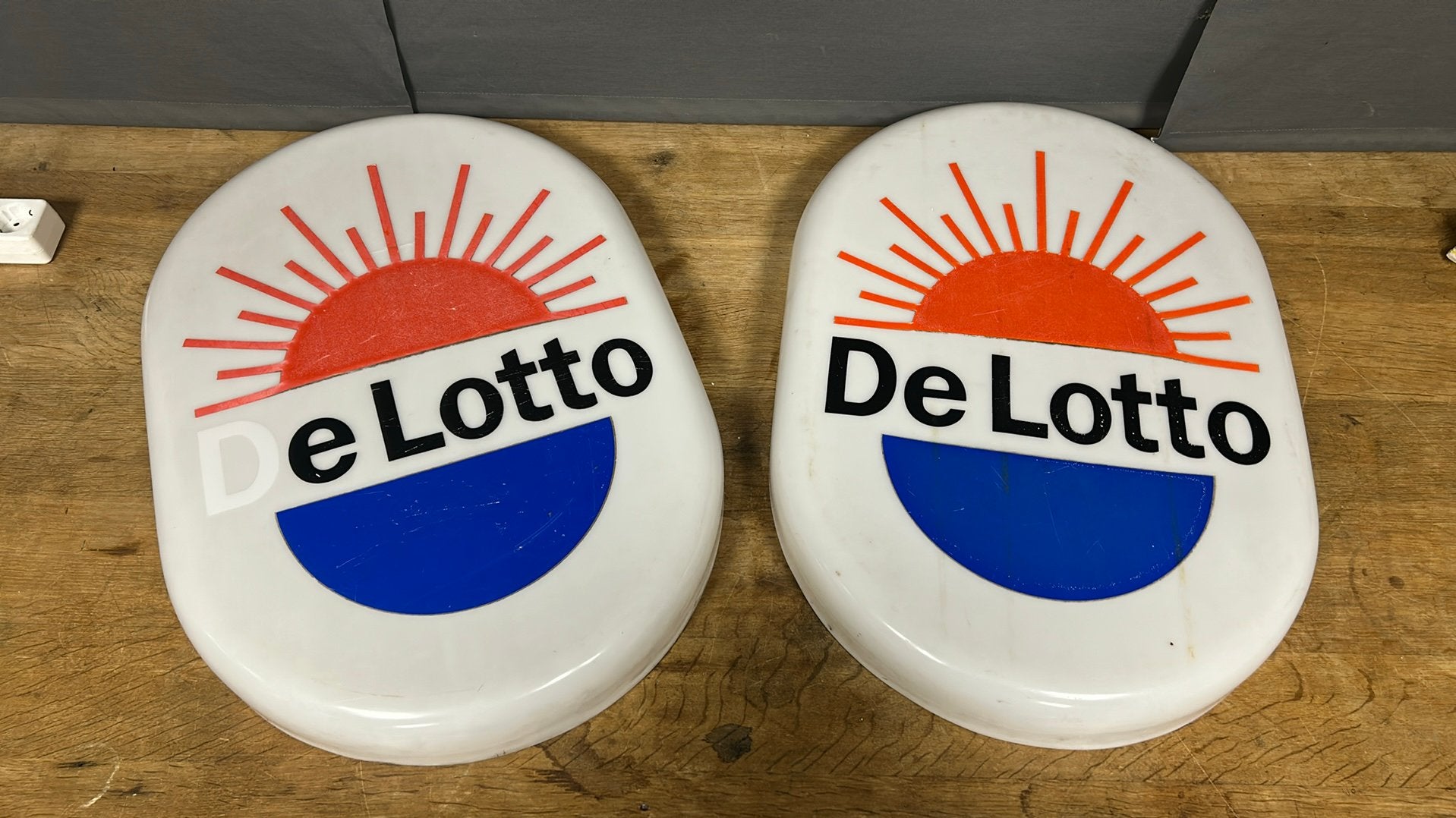 Licht bord kappen. De Lotto., Ophalen of Verzenden, Gebruikt, Reclamebord