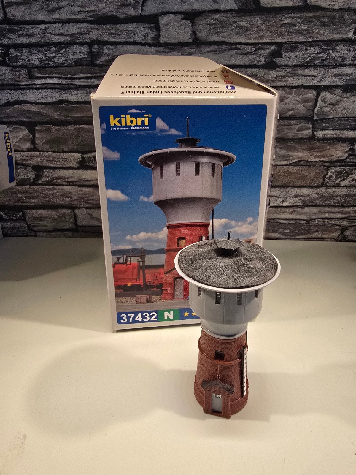 Kibri watertoren toren N spoor trein 1:160, Hobby en Vrije tijd, Modeltreinen | N-Spoor, Overige merken, Gelijkstroom of Wisselstroom