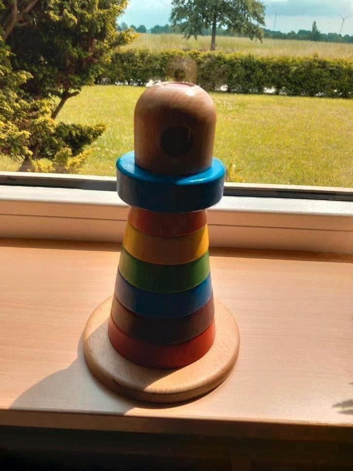 Houten stapeltoren hout vuurtoren, Ophalen of Verzenden, Zo goed als nieuw, Overige typen