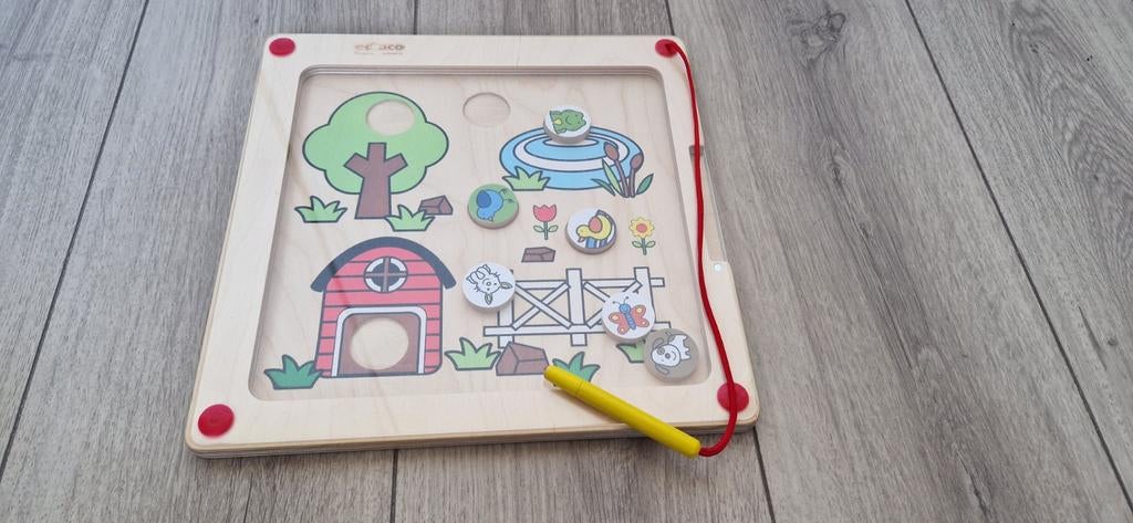 Houten magnetisch doolhof Educo - Boerderij thema, Ophalen of Verzenden, Zo goed als nieuw, Overige typen