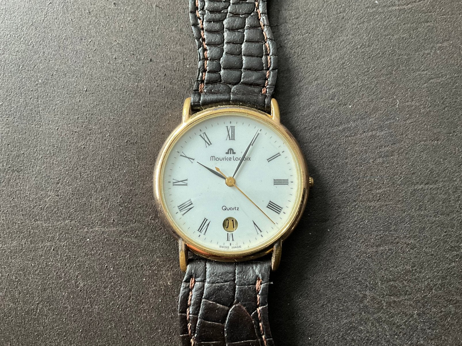 Maurice lacroix  horloge, Ophalen of Verzenden, Zo goed als nieuw, Leer, Overige merken