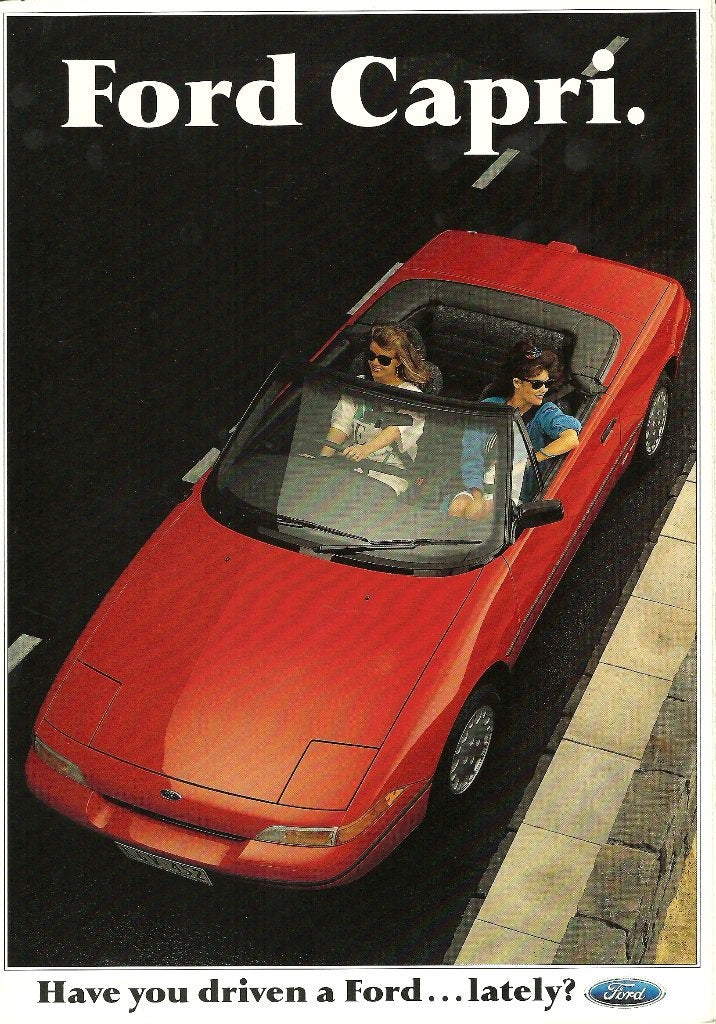 Ford Capri convertible folder, Ophalen of Verzenden, Ford