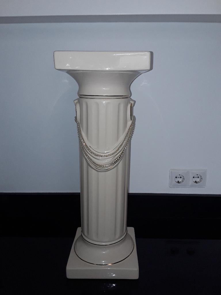 Keramieke " capodimonte look" zuil met steentjes, Ophalen of Verzenden, Nieuw, Porselein, Overige typen