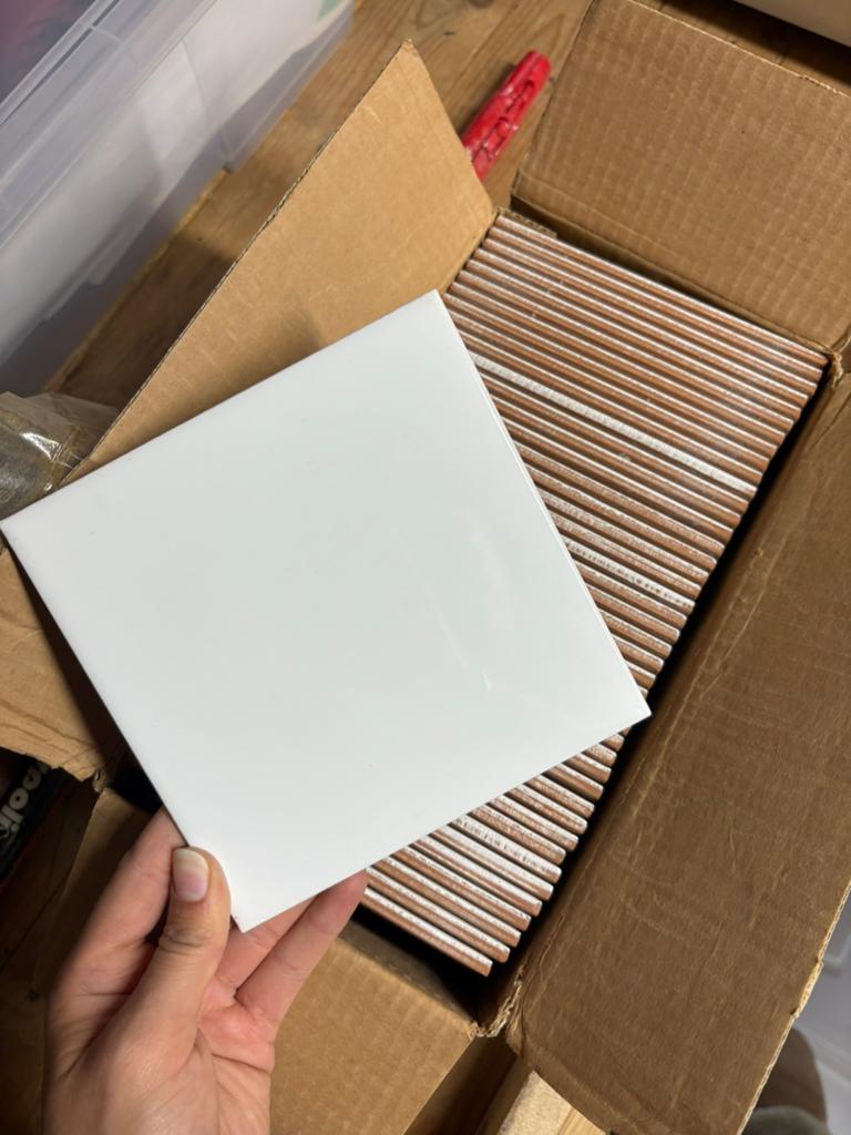 Witte tegels 15x15 cm keramiek, Ophalen, Nieuw, Minder dan 20 cm, Minder dan 20 cm