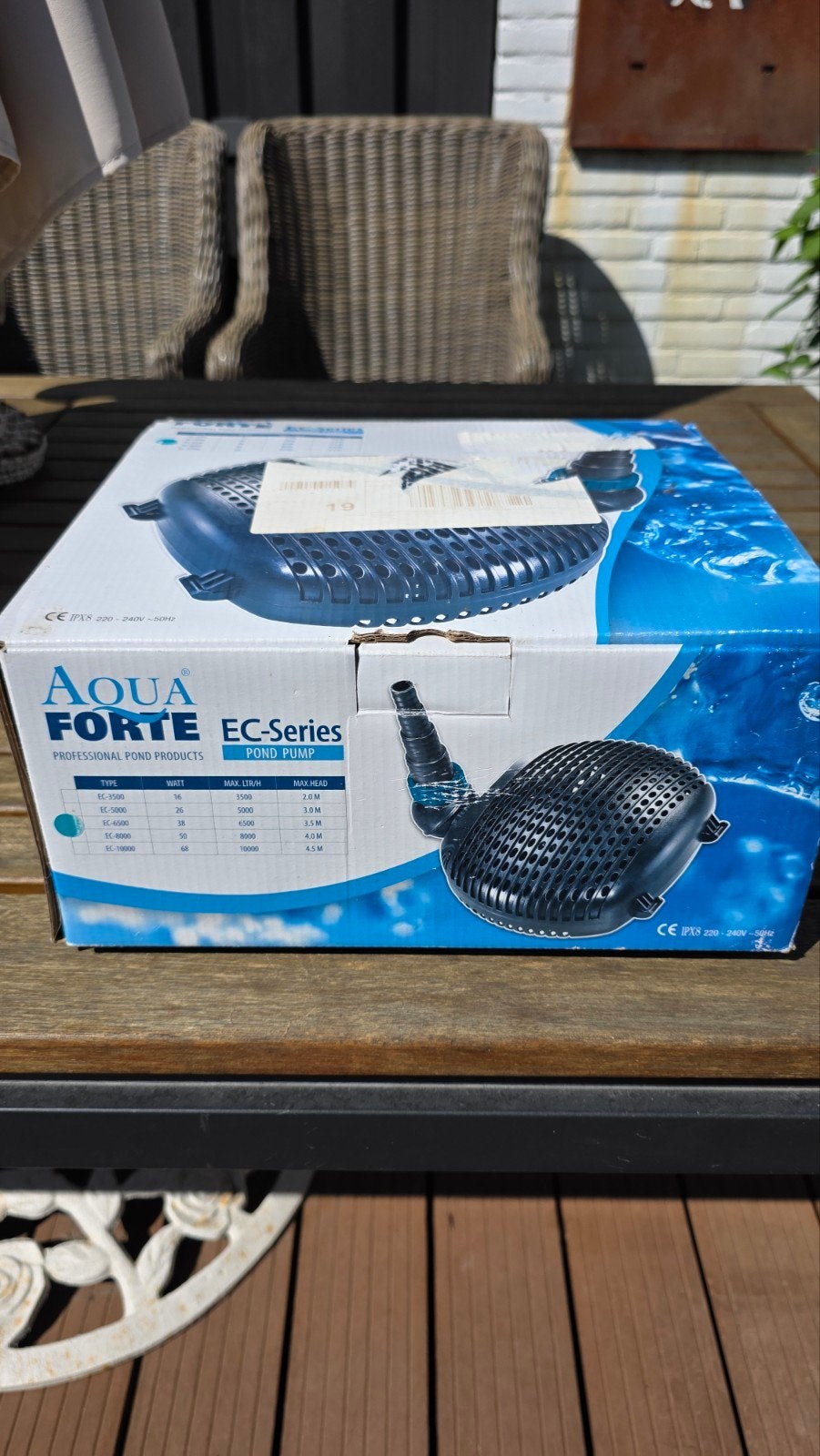 Aqua Forte EC-6500 Vijverpomp - 6500 L/H, Ophalen of Verzenden, Zo goed als nieuw