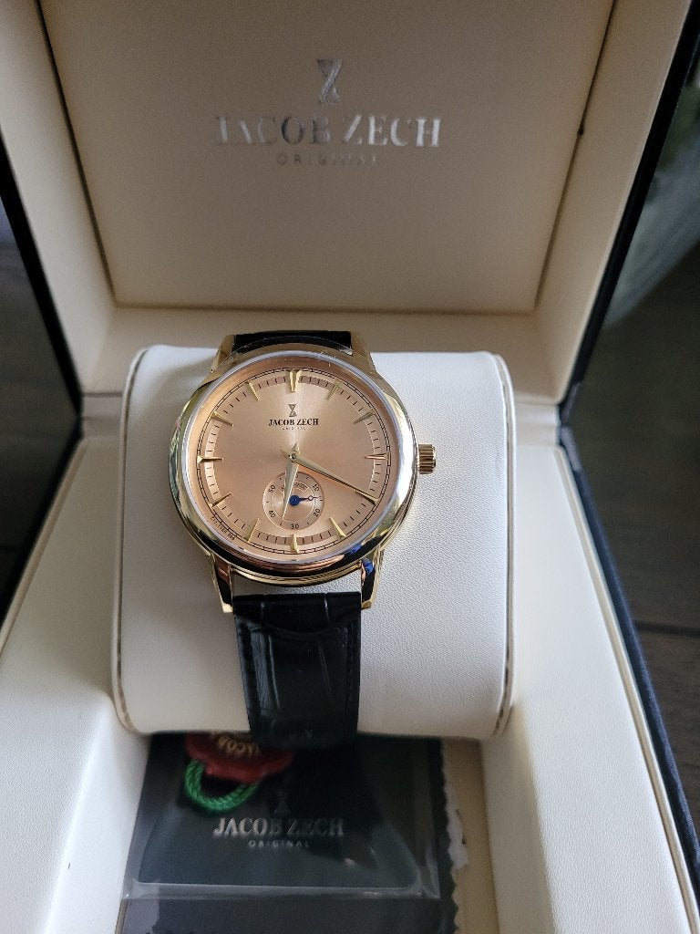 Jacob Zech Geneve SEIKO horloge Automaat!, Zwart, IOS, Nieuw, Ophalen of Verzenden
