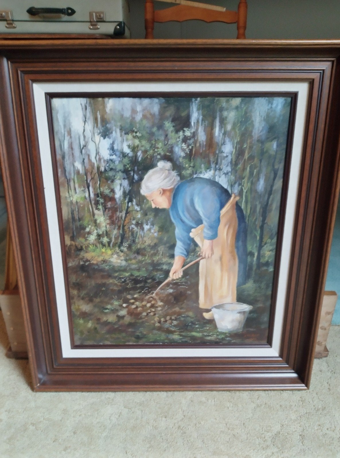 Schilderij, Antiek en Kunst, Kunst | Schilderijen | Klassiek, Ophalen, Doek, Handgeschilderd, Olieverf