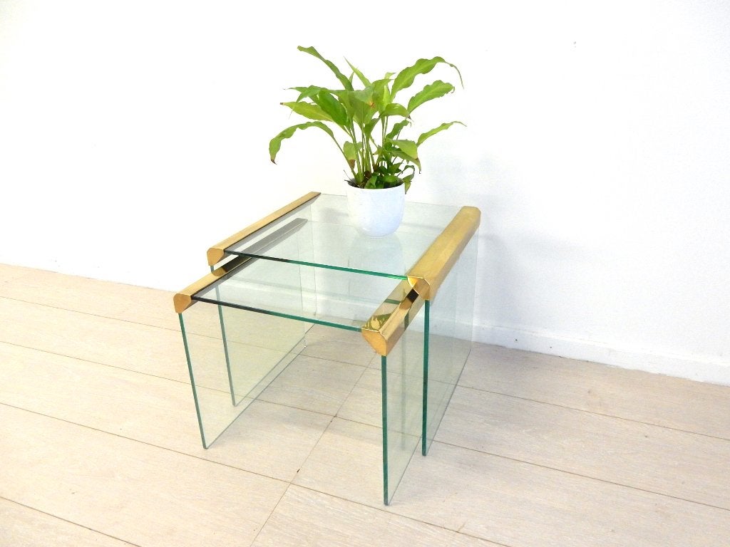 Vintage bijzettafel GALLOTTI & RADICE hollywood regency goud, Ophalen of Verzenden, Huis en Inrichting