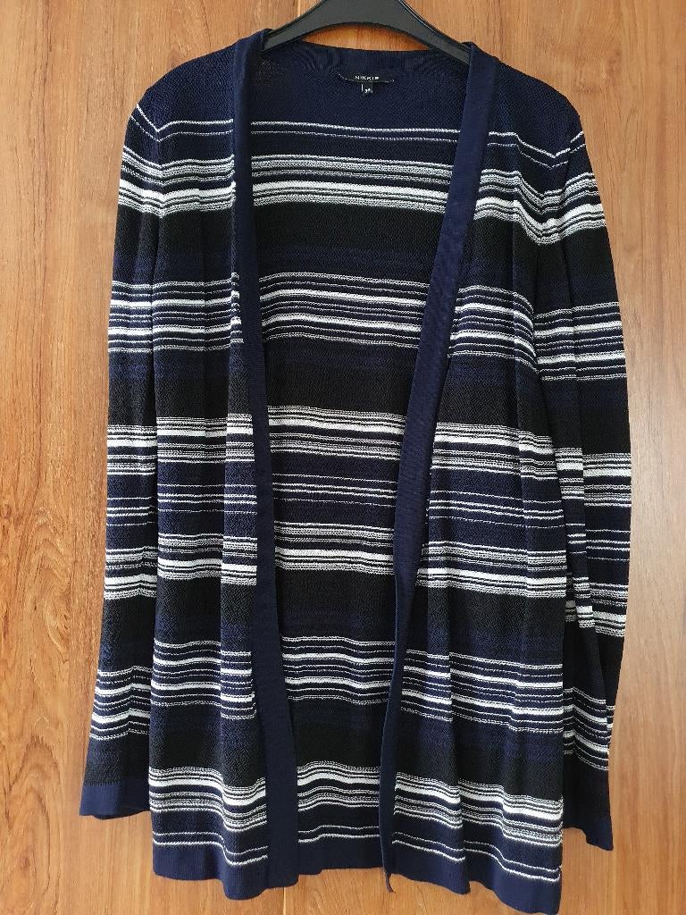 donkerblauw gestreept Nikkie vest maat 38, Maat 38/40 (M), Blauw, Ophalen of Verzenden, Zo goed als nieuw