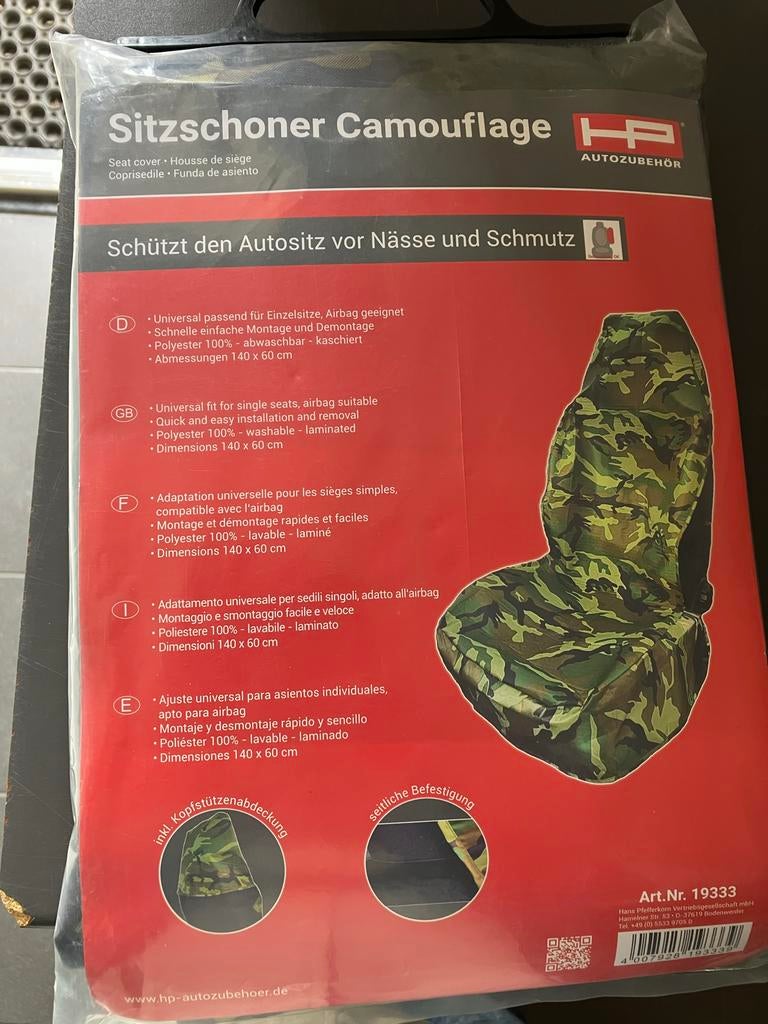 HP Autoaccessoires Camouflage Stoelhoes - Universeel, Ophalen of Verzenden, Zo goed als nieuw