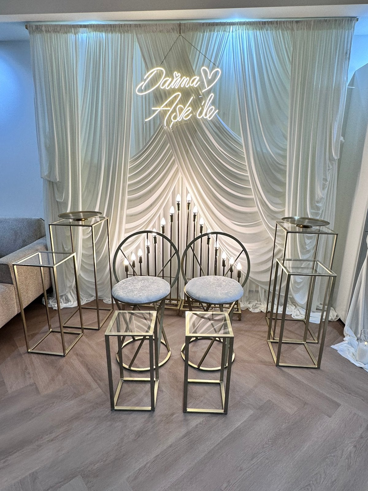 Backdrop Verhuur – Bruiloft, Verlofing & Events (Heel NL), Ophalen of Verzenden, Zo goed als nieuw, Geboorte of Huwelijk