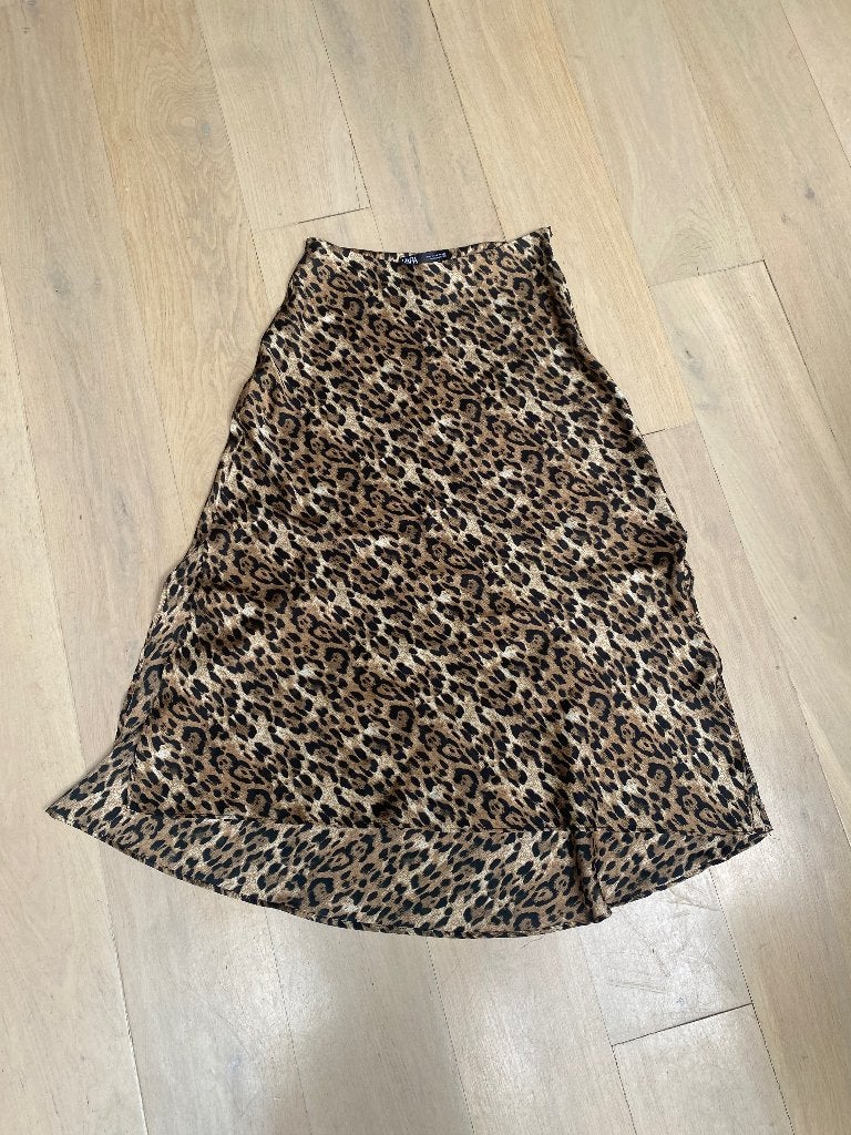 Superleuke rok panterprint Zara!, Bruin, Zara, Ophalen of Verzenden, Zo goed als nieuw
