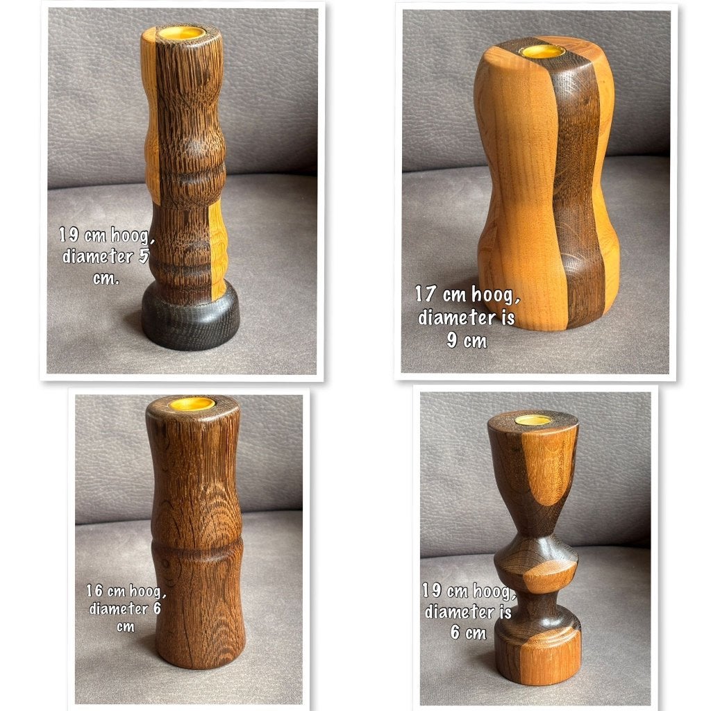 Houten Diner kaarsen standaard., Ophalen of Verzenden, Nieuw, Hout, Kandelaar