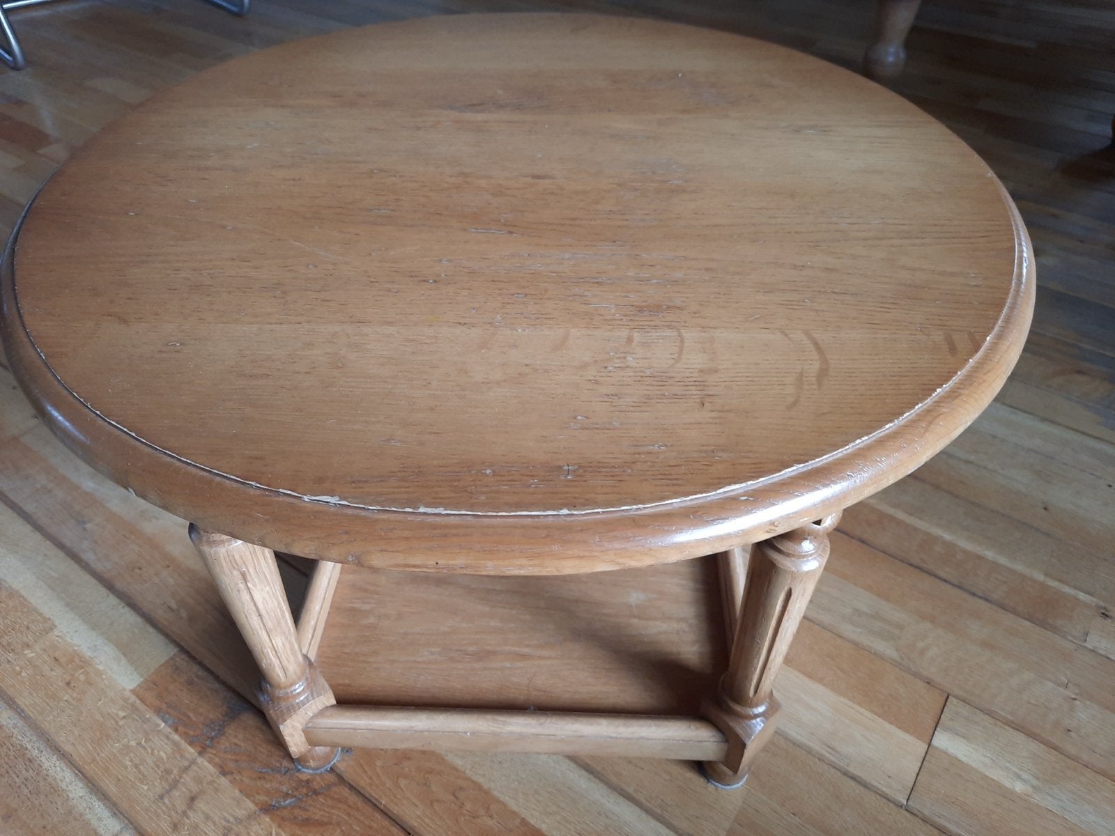 Ronde bijzettafel / salontafel, doorsnede 60 cm, Ophalen, Gebruikt, Rond, 50 tot 100 cm