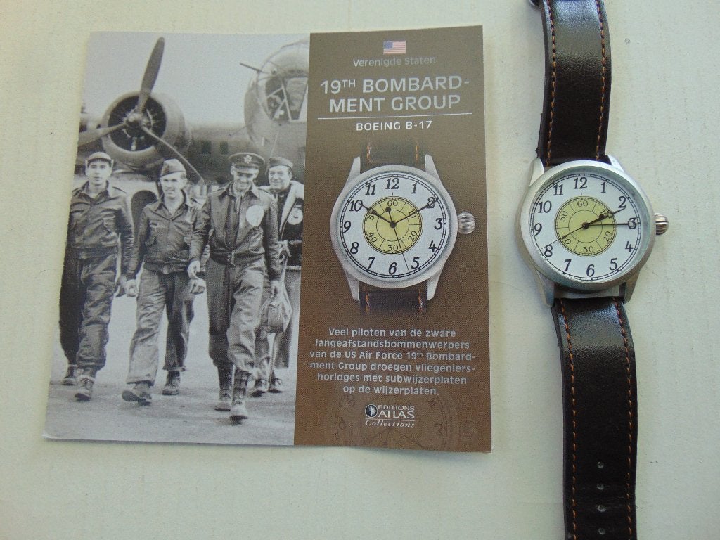 Pilot Watch collection Boeing B17 WO.II, Overige merken, Leer, Staal, Polshorloge