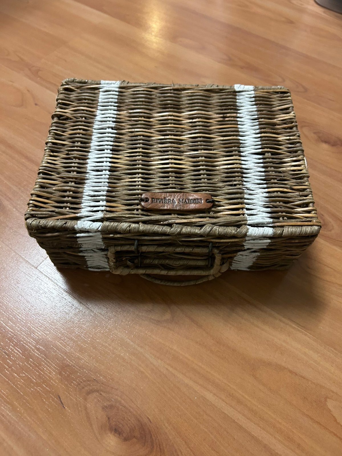 Rattan theedoos riviera maison, Huis en Inrichting, Keuken | Keukenbenodigdheden, Ophalen of Verzenden, Zo goed als nieuw