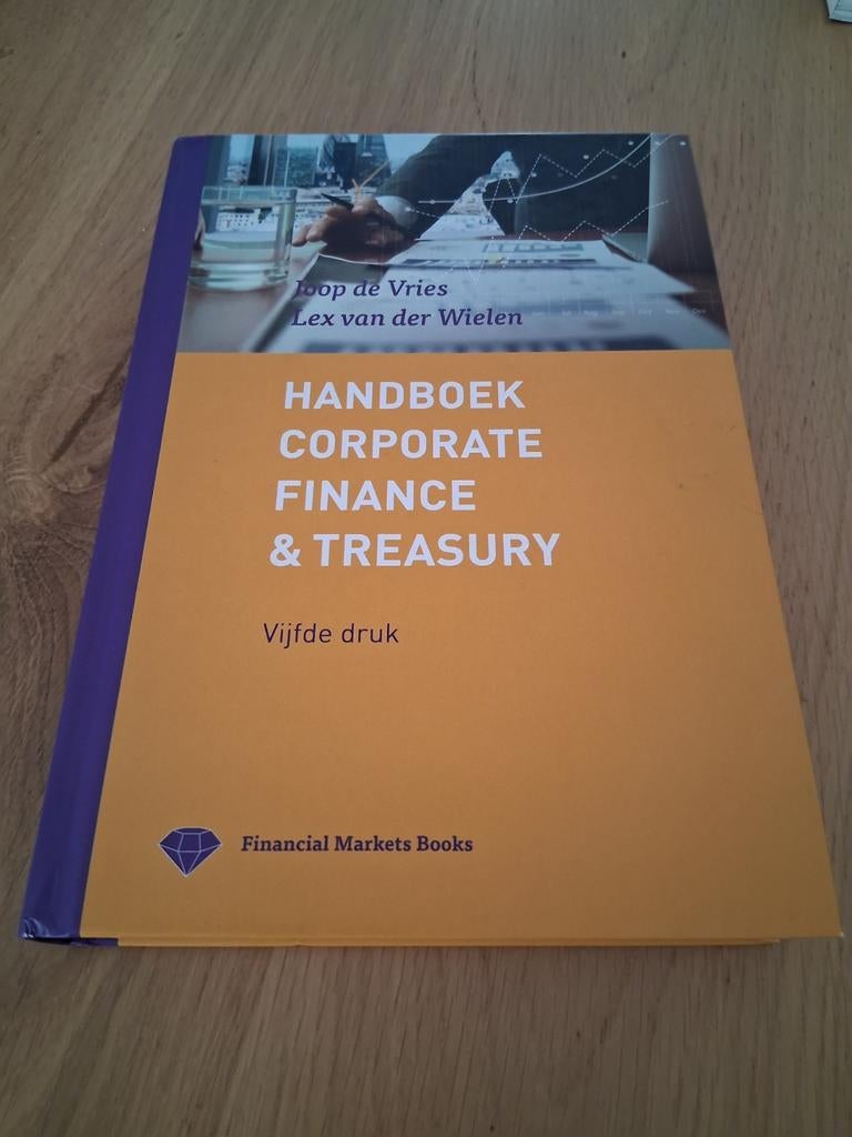 Handboek Corporate Finance & Treasury - Vijfde druk, Joop de Vries, Lex van der Wielen, Zo goed als nieuw, Gamma, HBO