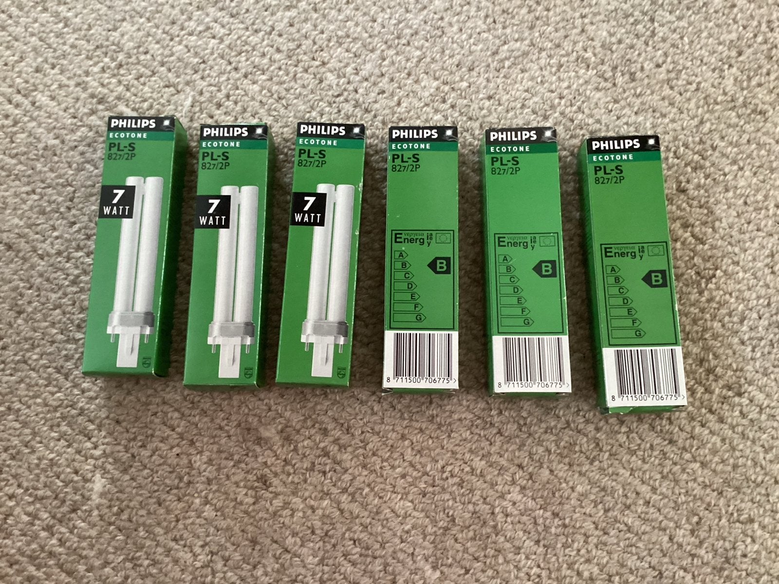 6x Philips Ecotone PL-S 827/2P 7 Watt lampen, Ophalen of Verzenden, Nieuw, Overige fittingen, Philips