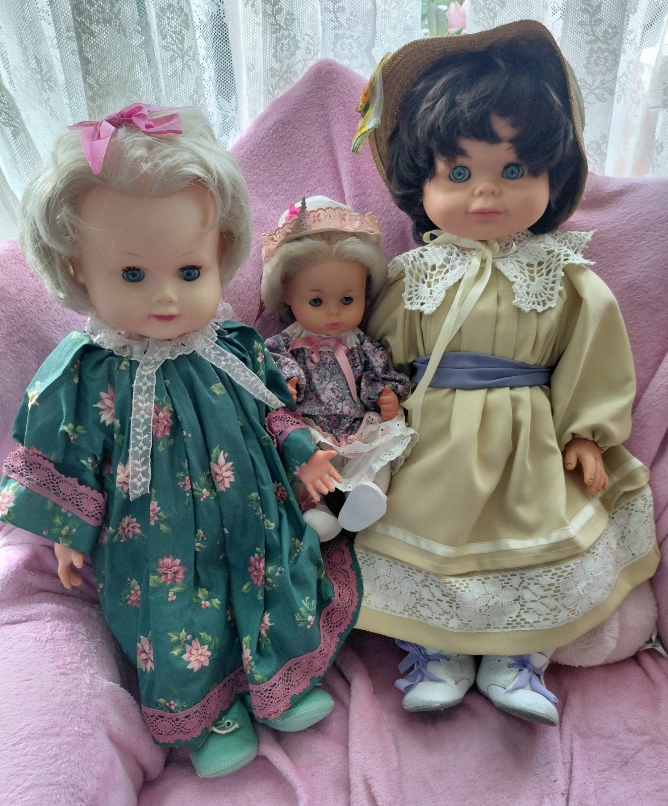 Lot 3 Vintage Poppen: Lissy Beth & WildeBras met Kleding, Ophalen of Verzenden, Gebruikt, Pop