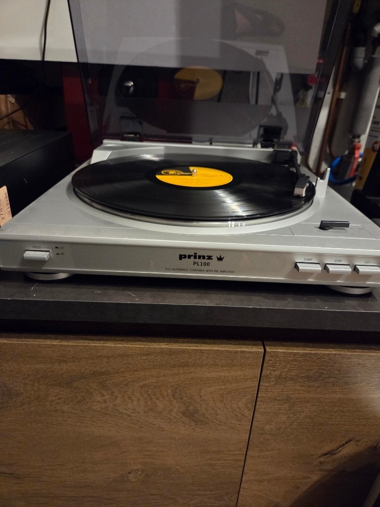 Prinz PL100 volautomatische platenspeler in doos, Overige merken, Automatisch, Ophalen of Verzenden, Zo goed als nieuw