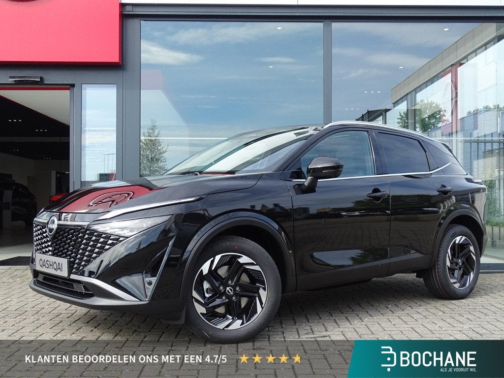 Nissan Qashqai 1.5 e-Power N-Connecta 10 jr garantie! | COLD, Auto's, Nissan, 1498 cc, Leder en Stof, Zwart, Nieuw