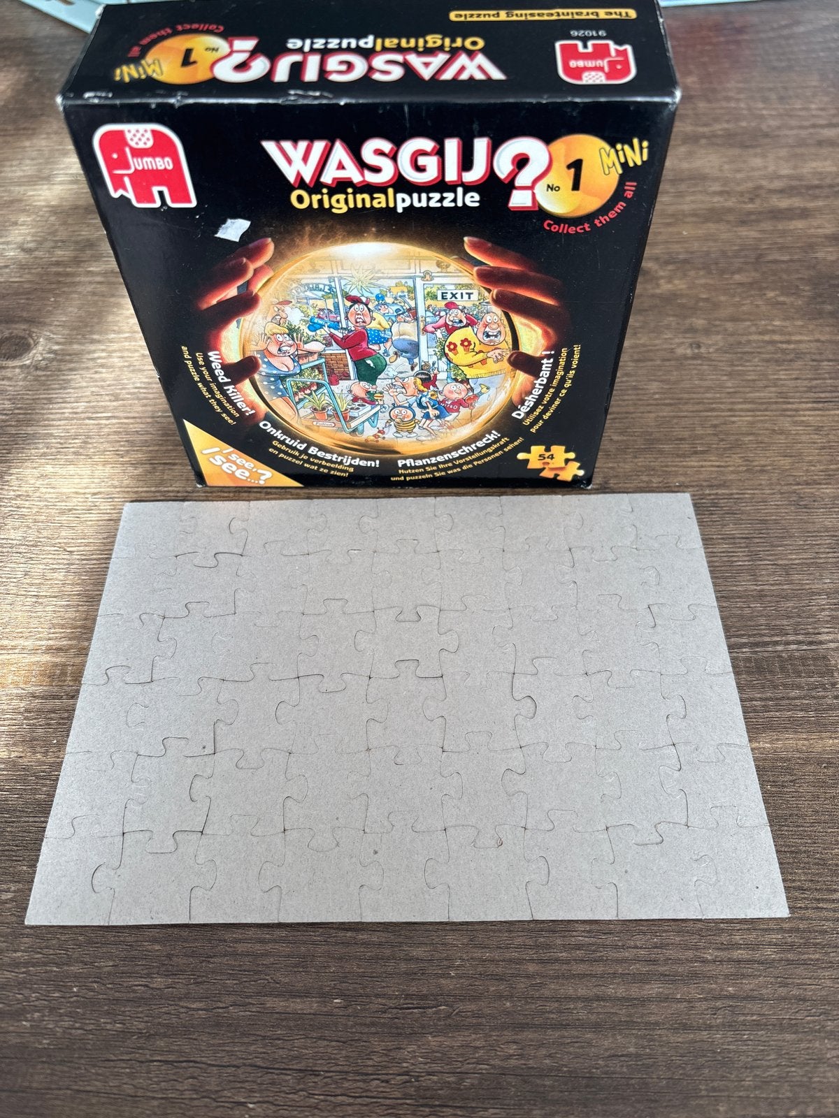 Wasgij Original Mini Puzzel nummer 1 - 54 stukjes, Ophalen of Verzenden, Minder dan 500 stukjes, Gebruikt, Legpuzzel