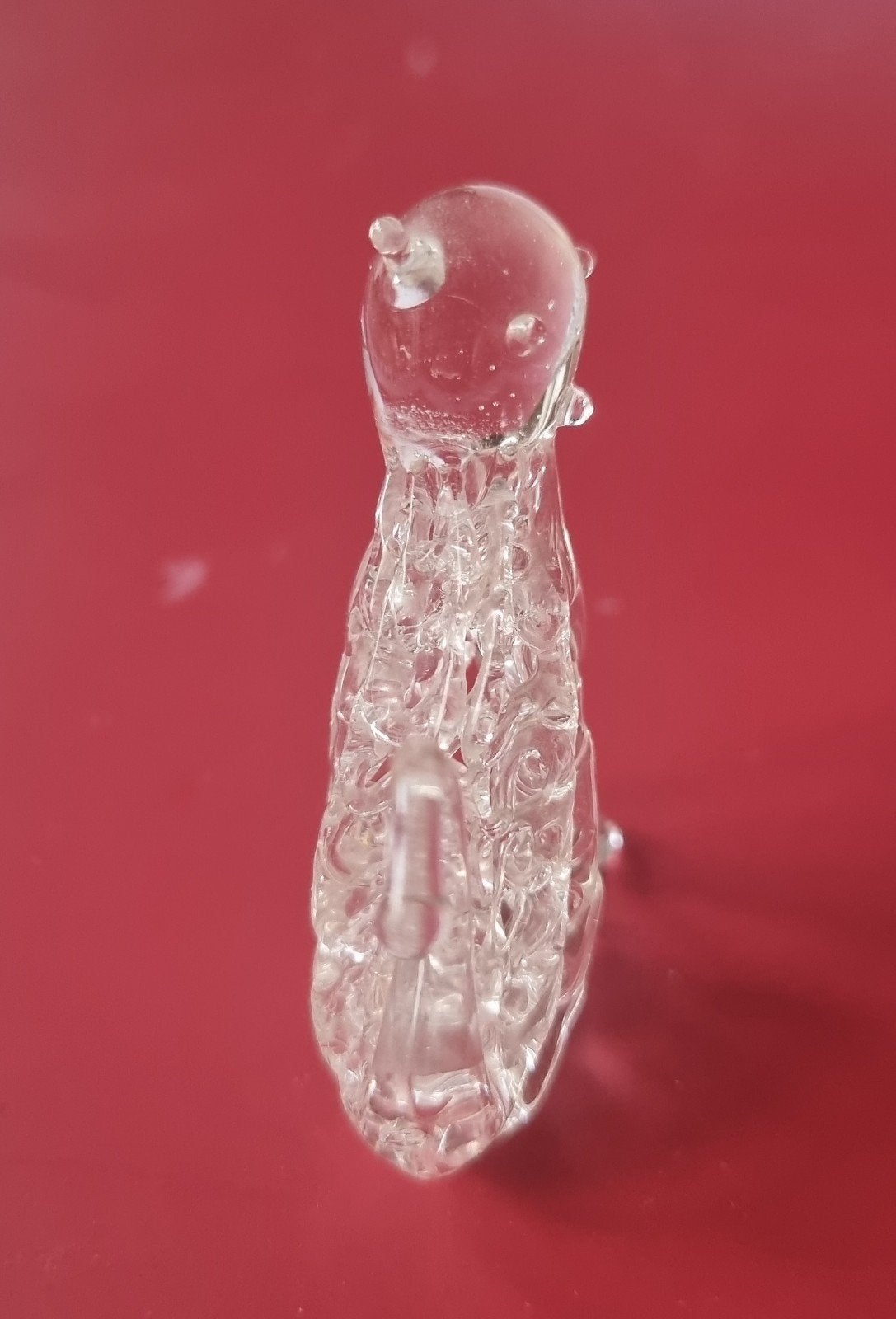 Vintage handgeblazen kat,  gesponnen glas .70 Jare, Verzenden, Zo goed als nieuw, Dier