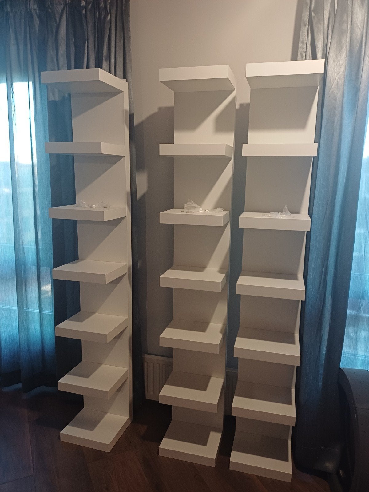 3x Ikea Lack - Open kast - wit - 30x190cm (gemonteerd), Met plank(en), Minder dan 50 cm, Gebruikt, Ophalen of Verzenden