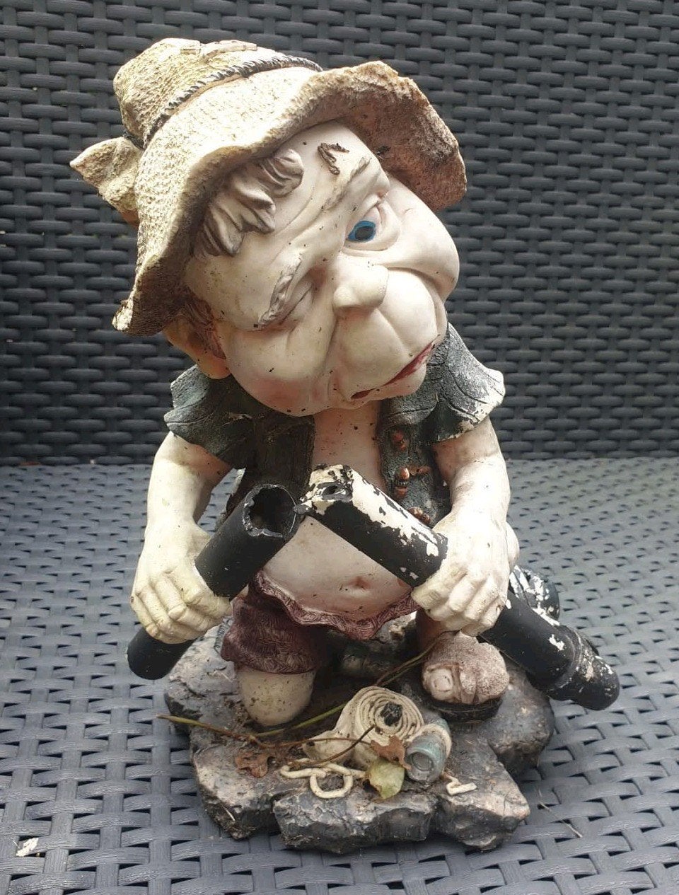 Vintage Tuinkabouter met Waterpomp - Volk van Laaf, Ophalen of Verzenden