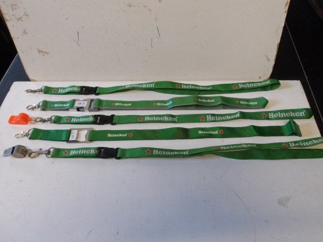 Heineken keykoord set (nr.5) 5 stuks, Verzamelen, Biermerken, Ophalen of Verzenden, Nieuw, Overige typen, Heineken