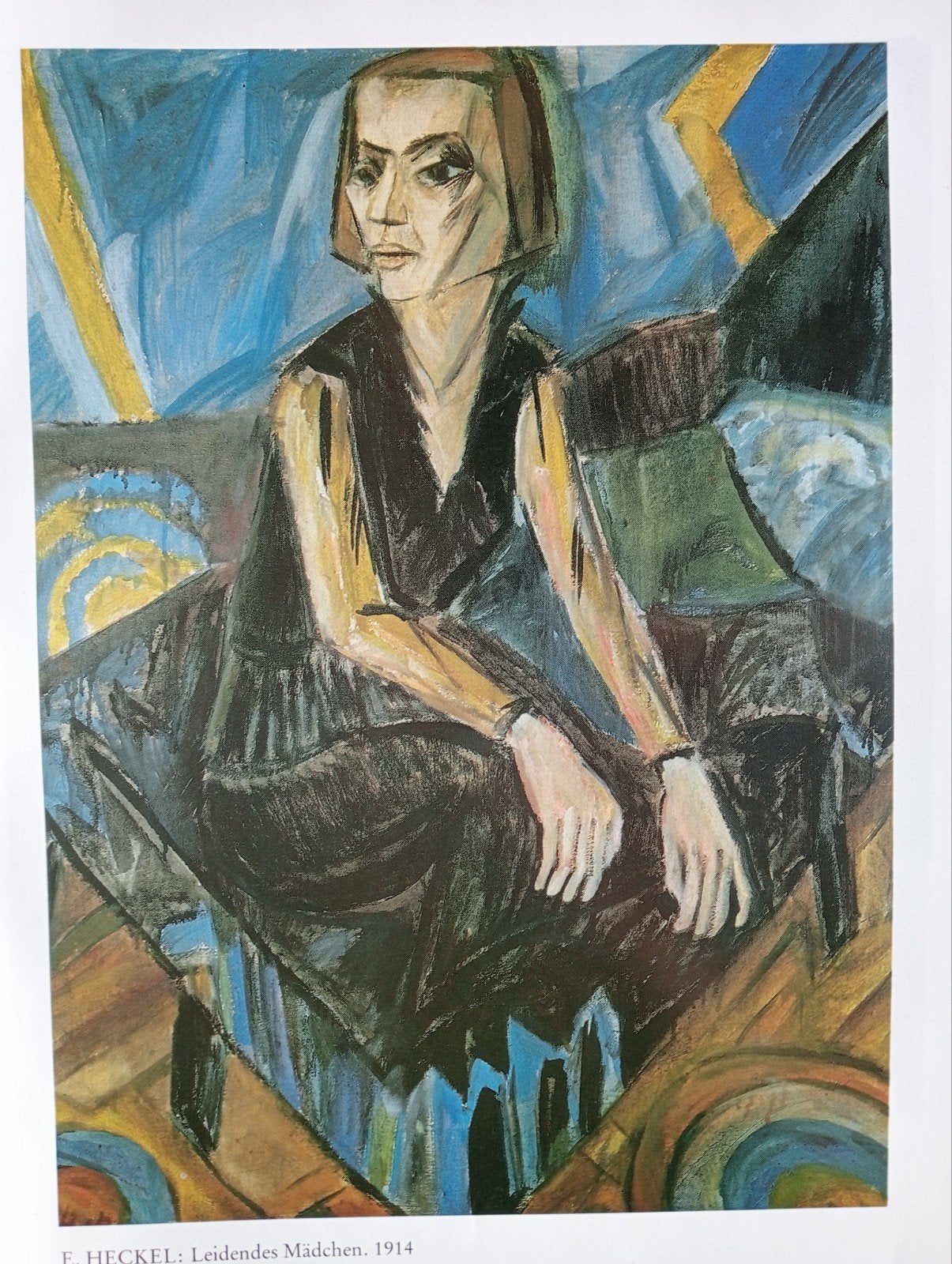 Erich Heckel portret print, Ophalen of Verzenden