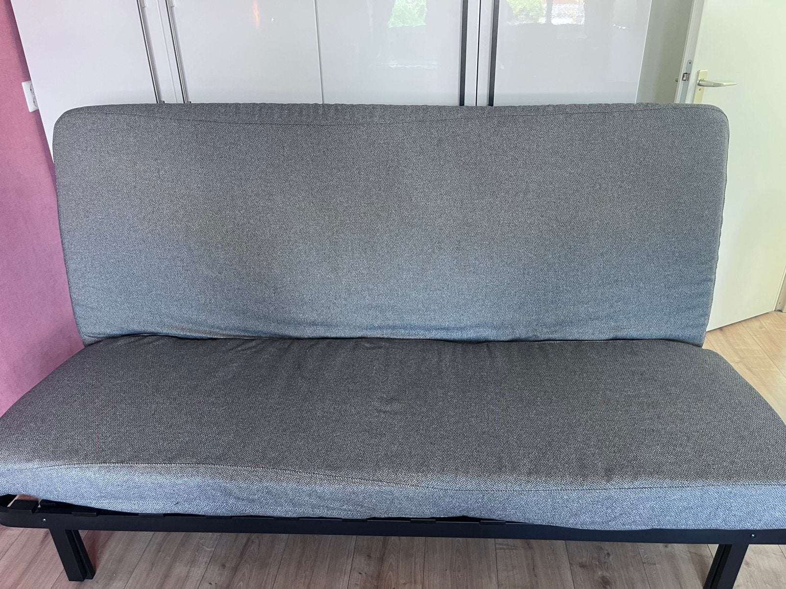IKEA NYHAMM 3-zits slaapbank zgan, Ophalen, Zo goed als nieuw, Tweepersoons, 140 cm