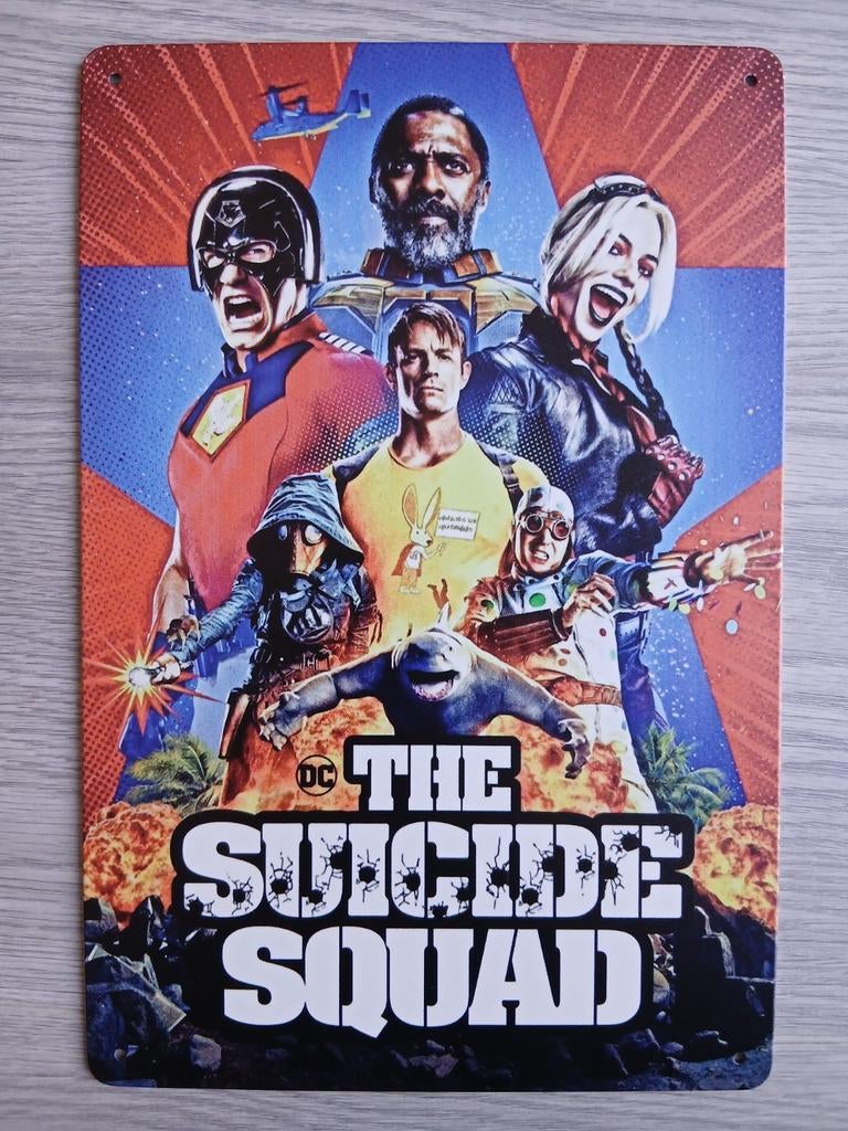 The Suïcide Squad 20x30 cm Metalen Reclamebord, Ophalen of Verzenden, Nieuw, Reclamebord
