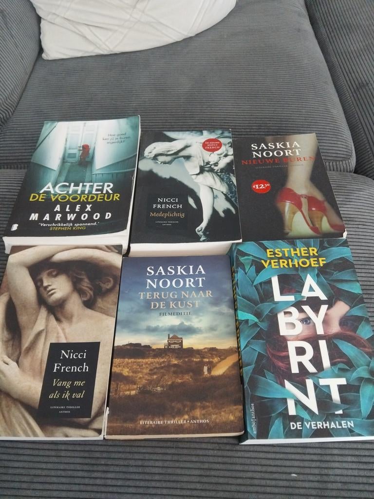 6 thrillers van Nicci French, Saskia Noort, Alex Marwood, Ophalen of Verzenden