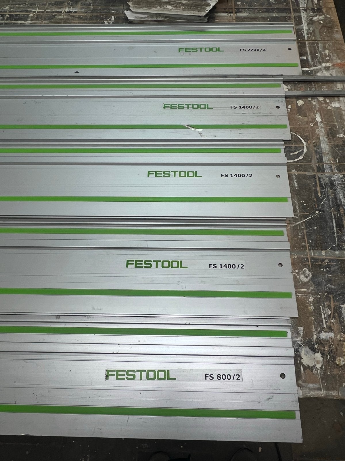 Festool Geleiderails FS 800/2, FS 1400/2, FS 2700/2, Ophalen, Gebruikt